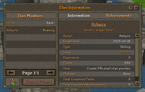 Clan Information